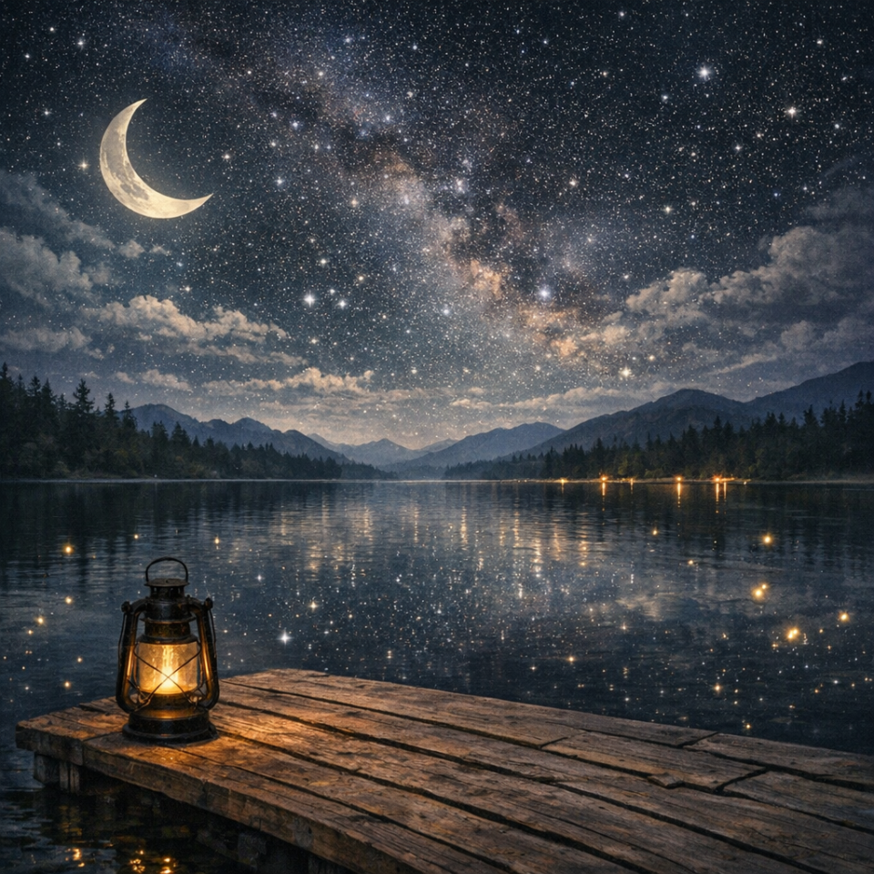 Appoggia i pensieri: la notte non chiede risposte