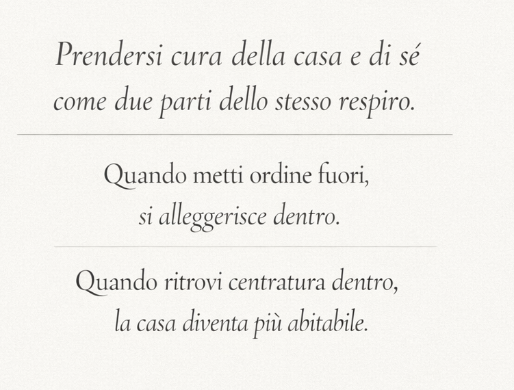 decluttering interiore e benessere abitativo